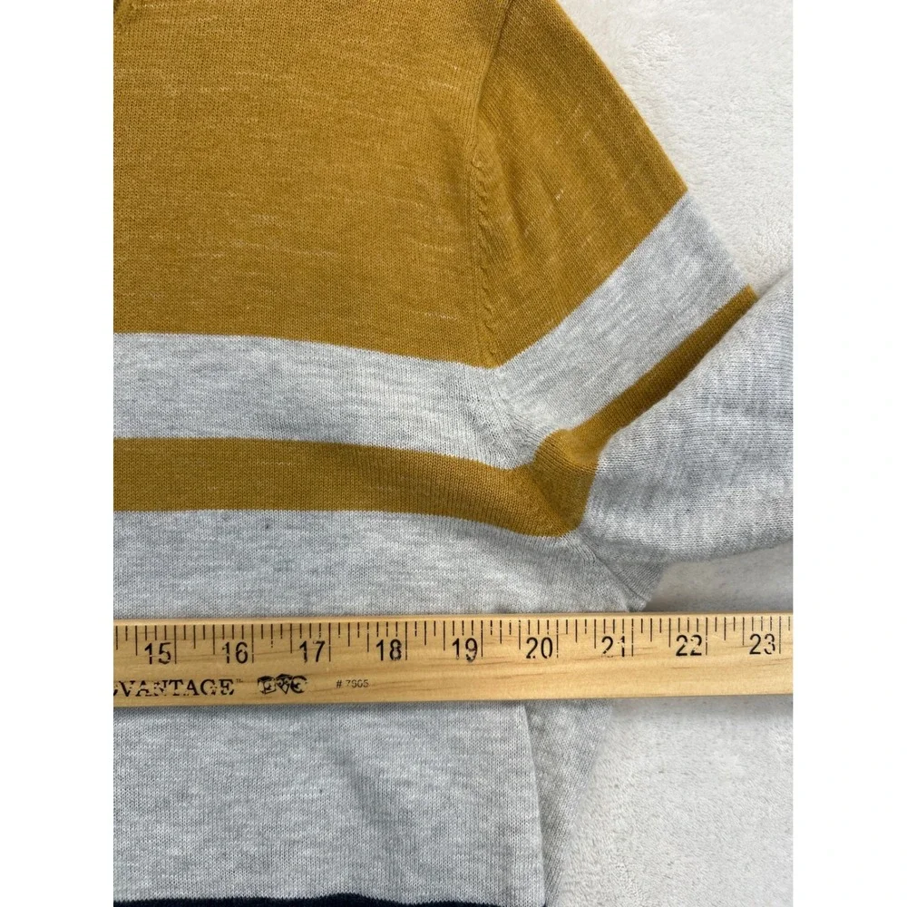 Banana Republic Sweaters Lot Mens M Striped Colorblock 1/4 Zip‎ Cotton Cashmere
